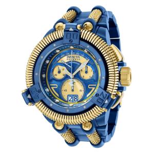 Relgio masculino King Python Swiss Ronda 8040.N calibre - 50 mm. Ouro. Azul 35224