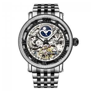 Relógio Masculino Stuhrling Esqueleto Automático 48mm, Prata