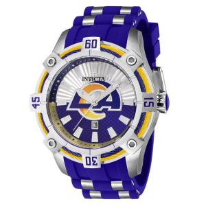 Relgio Masculino NFL Los Angeles Rams de Ao Inoxidvel de 52mm em Azul - Invicta