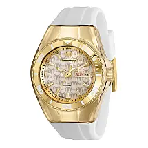 Relgio feminino com monograma TechnoMarine Cruise - 40 mm. Preto. Branco com ala intercambivel ZG-TM-115324