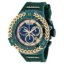 Relógio Masculino de Quartzo Bolt Herc, Invicta 39324, Verde e Dourado