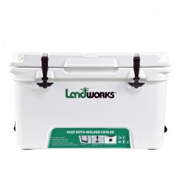 Cooler Térmico Portátil 45 Litros com Isolamento Espesso, Landworks, Branco