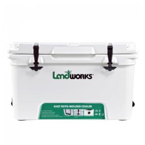 Cooler Térmico Portátil 45 Litros com Isolamento Espesso, Landworks, Branco