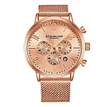 Relógio Masculino Stuhrling Monaco 3932 Quartzo 41mm, Rosa