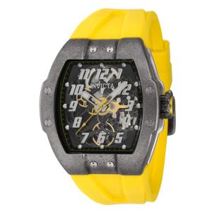 Relgio masculino Invicta S1 Rally Diablo Automtico - 44 mm, amarelo 43524: estilo e preciso em um s acessrio.
