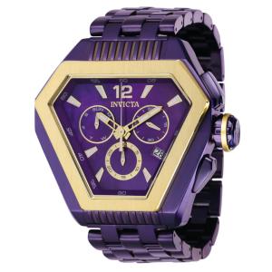 Relgio masculino Speedway Swiss Ronda Z60 calibre com mostrador em madreprola - 52 mm. Roxo 43624