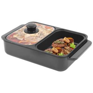 Panela Elétrica Multifuncional 2 em 1 com Grill e Controle Duplo de Temperatura 110V 2000W SNKOURIN Vermelho