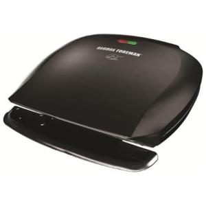 Churrasqueira Elétrica Grill Antiaderente serve até 5 Porções, 110v, GEORGE FOREMAN GR2080B, Preto