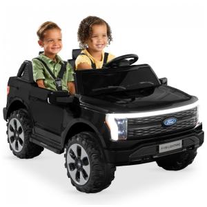 Carro Elétrico Infantil Licenciado Best Choice Products Ford F-150 Lightning 24V Preto, 2 Lugares, com Controle Remoto e Bluetooth