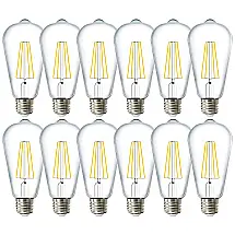 Sunco Lighting Lâmpada LED Vintage 800LM, 8.5W Branco Frio 4000K, 12 Un