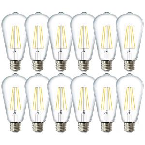 Sunco Lighting Lâmpada LED Vintage 800LM, 8.5W Branco Frio 4000K, 12 Un