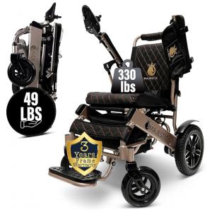 Cadeira de Rodas Elétrica Dobrável com Encosto Automático para Adultos de até 130 kg, MALISA, Preta