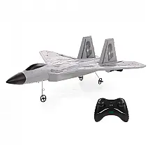 Avião de Controle Remoto F22, 2.4G Design 4CH, Idade Recomendada 14, GOOLSKY, Cinza