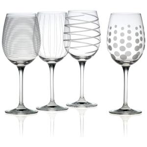 Conjunto de Taças para Vinho Branco de 470mL para Qualquer Ocasião Especial com Estilo Moderno e 4 Peças, Mikasa, Cinza