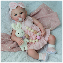 Boneca Realista Reborn Menina, Recém-Nascida Vida Real com Corpo Ponderado, Pintura Avançada - Presente para Crianças a partir de 3 Anos