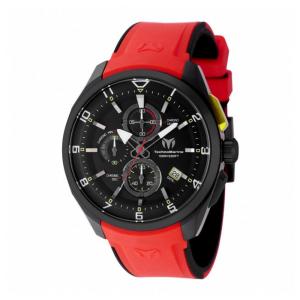 Relógio Masculino TechnoMarine Ocean Quantum 44mm, Vermelho e Preto TM318134