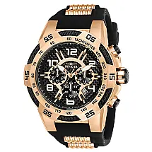 Relógio Masculino de Quartzo Speedway, Invicta ZG24234, Preto e Ouro Rosa