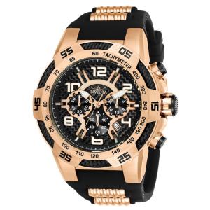 Relógio Masculino de Quartzo Speedway, Invicta ZG24234, Preto e Ouro Rosa