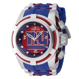 Relgio masculino calibre NFL New York Giants Swiss Ronda Z60 - 53 mm. Ao. Azul. Vermelho 41434