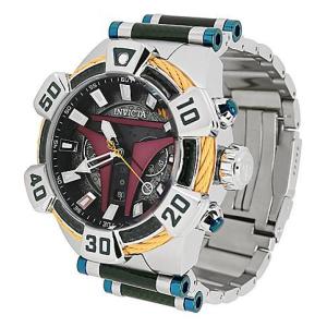 Relógio Masculino Star Wars Boba Fett, Invicta 37434, Prata e Preto