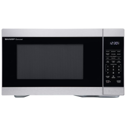 Forno Micro-ondas de Bancada SHARP com Prato Giratório Removível de 31.5 cm, 1000 Watts, 31,15 litros, Aço Inoxidável