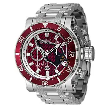 Relógio Masculino NFL Arizona Cardinals, Invicta 41634, Prata e Vermelho