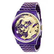Relgio masculino vintage automtico com mostrador em madreprola - 46 mm. Roxo 42634