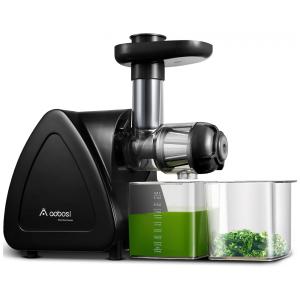 Espremedor de Frutas de Mastigação Lenta com Função Reversa, Motor Silencioso e Alto Rendimento, 150W, Aobosi, Preto