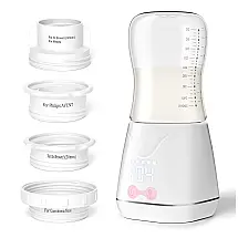 Aquecedor de Mamadeira Rápido Portátil com 4 Adaptadores, w maxa, Branco