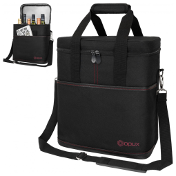 Bolsa Térmica Para Transporte de Vinhos OPUX até 6 Garrafas, Preta