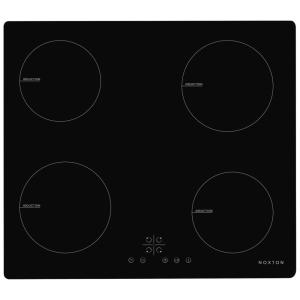 Fogão de indução NOXTON, Fogão elétrico Fogão de indução embutido de 4 queimadores Vidro preto com controle de toque Temporizador de