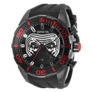 Relógio Masculino de Quartzo Star Wars Kylo Ren, Invicta 35044, Preto e Vermelho