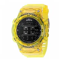 Relógio Masculino Digital Invicta Racing 52mm Transparente Amarelo 49044