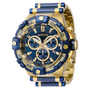 Relógio Masculino de Quartzo Bolt, Invicta 38144, Dourado e Azul