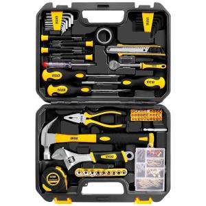 Kit de Ferramentas com Maleta de Transporte, 173 Peças, Amarela, ENTAI, Amarelo