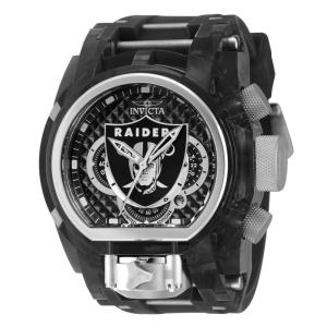 Relgio masculino NFL Las Vegas Raiders - 52 mm. Ao. Preto 41544