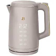 Chaleira elétrica Beautiful 1,7L bege com display touch, 4 programas de temperatura, modo manter aquecido, 1500W, 110V