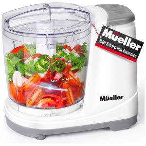 Mini Processador de Alimentos Multifuncional 720mL com Lâmina de Aço Inoxidável, 110V 135W, Mueller FC3000, Branco