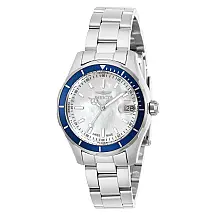 Relógio Feminino com Mostrador em Madrepérola Invicta Pro Diver, Aço 28644