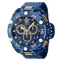 Relógio Masculino Flying Fox Swiss Ronda 8040.B Calibre, Invicta 38744, Azul Escuro e Dourado