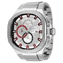 Relógio Masculino SHAQ 0,97 quilates com Mostrador Madrepérola e Diamante, Invicta 34944, Prata