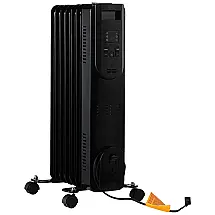 Aquecedor Elétrico a Óleo com Controle Remoto e Time de 12H, 1500W, 110v, OVASTLKUY OV HA HT009, Preto