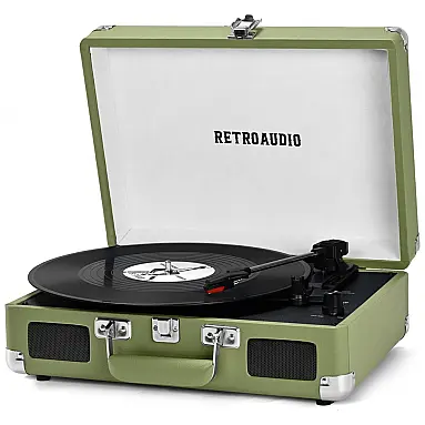 Toca-discos de Vinil Portátil Bluetooth