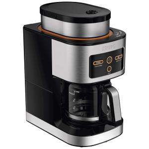 Cafeteira Elétrica Programável com moedor de café, até 4 xícaras, KRUPS KM550D50, Cinza