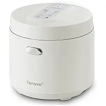 Panela de Arroz Elétrica até 3 Xícaras não Cozidas para até 4 Pessoas, 110V 400W, Tenavo, Branca