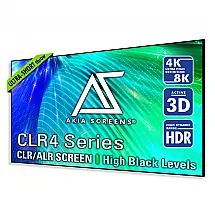 Tela de projeção fixa ALR 123" 16:9 Akia Screens CLR4 cinza rejeição de luz ambiente borda infinita