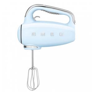Batedeira Portátil SMEG Azul Retrô 9 Velocidades 220W Display LED Turbo Acessórios em Inox Bolsa de Armazenamento 110V