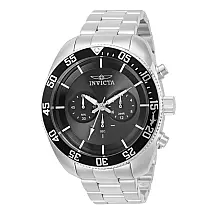 Relógio Masculino Pro Diver, Invicta 30054, Prata e Preto