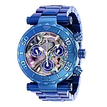 Relgio masculino Subaqua Swiss Ronda Z60 calibre com mostrador Abalone - 47 mm. Azul 40154