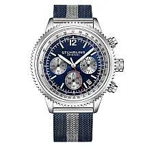 Relógio Masculino Stuhrling Monaco 4015 Quartzo 44mm, Azul